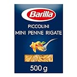 Barilla Pasta Piccolini Mini Penne Rigate aus hochwertigem Hartweizen mit einer Kochzeit von nur 6 Minuten, 500g