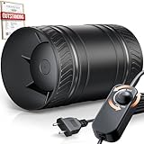 SBONNI 100 mm Rohrventilator Regelbar, Rohrlüfter 8 W, 310 m³/h, Überhitzungsschutz Ventilator, Kanalventilator, Inline Abluftventilator für Grow-Zelte, Gewächshaus, Badzimmer, Keller, Garage, Küche