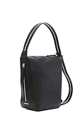 Calvin Klein Damen Moss Convertible Sling Rucksack & Hobo Umhängetasche, Schwarz/Silber