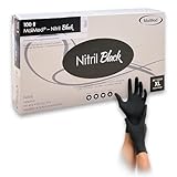 Maimed Nitril Black Einmalhandschuhe 100 Stück Einweghandschuhe XL – Schwarze Nitrilhandschuhe puderfrei – Größen XS, S, M, L, XL - Nitrile Gloves Schwarze Handschuhe Einweg Damen Herren