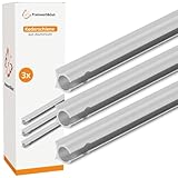 Preiswert&Gut 3X Kederschiene aus Aluminium 90° Ø9mm x 1,2m – inkl. Schrauben & Bohrlöcher geeignet für Sonnensegel Keder, Kederleisten Haken und Airlineschiene Zubehör Wohnwagen Zubehör