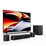 ULTIMEA 5.1ch Soundbar mit Dolby Atmos, 3D Surround Sound System für TV, App Control, Home Theater Sound System, TV Soundbar mit Subwoofer, 2 Surround Lautsprecher, HDMI eARC/Opt/AUX/BT, Aura A50 Pro
