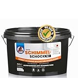 Tonis SCHIMMELSCHOCK 5.0 Antimikrobielle Spezialfarbe zur Schimmelbekämpfung | 4,5 Liter Wandfarbe für ca. 18 qm, langfristiger Schimmel-Stop mit Sofortwirkung [Weiss, abtönbar]