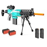 Elektrische Spielzeug Pistole Gun Sniper, 3 Mode Automatisch Toy Foam Blaster mit Scope, 2 Magazin 100 Darts,Elektrisch Spielzeug-Scharfschützengewehr für Kinder ab 6 7 8 9 10 Jahren