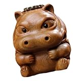 JUNNASALIKER Holzschnitzkuh Nilpferde Statue Schnörkel Brenner Reinigen Luftfrischer Backflow Schneiderhalter Kegelhalter Für Home Decors