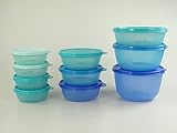 TUPPERWARE Kühlschrank Clarissa 2L+1,5L+1L blau+ Hit-Parade 600ml + 300ml türkis