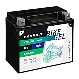 Batterie24.de HeyVolt GEL Motorradbatterie 12V 12Ah 51012...