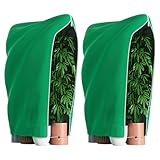 2 Stück Winterschutz für Pflanzen 120x180CM, Winterschutz für Kübelpflanzen mit Reißverschluss & Zugband wiederverwendbarer Frostschutz Pflanzenschutz Winter für Baum Palmen Balkonpflanzen haube