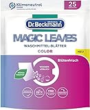 Dr. Beckmann MAGIC LEAVES Waschmittel-Blätter COLOR | vordosierte & wasserlösliche Waschblätter | platzsparend und leicht anzuwenden | 25 Blätter
