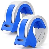 Transparentes Packband mit Spender, 2,7 mm starkes Versandband, Verpackungsband-Nachfüllpackungen für Versand und Umzugskartons, 4,8 cm x 66,6 m, Packbandabroller, 2 Rollen + 2 Spender