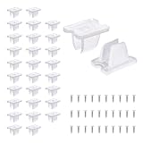 OHEETU 30 Pack Wasserdichte LED-Streifen-Montage Clips mit Schrauben Durchscheinende Lichtst Reifen Befestigungs Klemmen Halterung für 4-6Mm Neon-Seil Leuchten