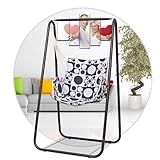 Hängesessel Gestell Aus Stahl, Indoor Outdoor Hängestuhlgestell, Stabiler Schaukelstuhlständer Bis 500 Lbs Tragkraft, Wetterfestes Hängesesselgestell Für Garten, Balkon Und Wohnzimmer, Schwarz