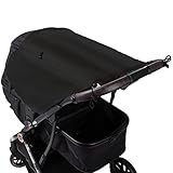 Homord Sonnensegel Kinderwagen & Buggy mit Seitenschutz - UV Schutz 50+ Sonnenschutz Kinderwagen, Universal Verstellbar Sonnenverdeck passend für ABC Design,Maxi-Cosi,Bugaboo,Hartan,Joie