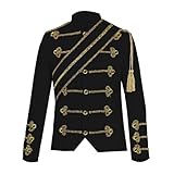 CAMDOM Herren-Blazer mit Pailletten, luxuriös, Uniform, Kostüm, Nachtclub, Performance-Kleid