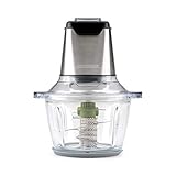 GASTROBACK 40961 Design Mini Chopper Plus, Multi-Zerkleinerer, 3 Edelstahl-Sichelmesser, 400 Watt, 1,2 Liter Glasbehälter, steel, edelstahldesign