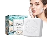 Virecose Meersalz Seife 100g, Reinigende Meersalzseife Gesicht und Körper zur täglichen Pflege unreiner Haut, Gesichts und Körperpflege, Tiefenreinigung der Poren, Duschseife für alle Hauttypen