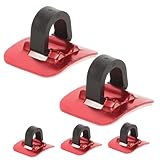 ARTSEWPLY 5 Sätze Teiliges Fahrrad C Clips Kabelhalter aus Aluminiumlegierung Selbstklebend Robust und Leicht für Mountainbike und Rennrad Brems Schaltzugführung Rote Kabelhalter mit
