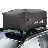 HandiWorld HandiHoldall 400 Liter Wasserdichter Dachkoffer; Faltbarer Dachkoffer mit festem Boden; Schwarz