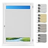 Allesin Wabenplissee ohne Bohren Verdunklung Thermo Plisseerollo Klemmfix Zweifarbig Weiß-Weiß 40 x 130 cm (BxH), Verdunklungsplissee Sonnen-, Sicht- & Schallschutz für Fenster & Tür