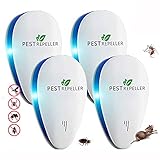 Mückenschutz Ultraschall,2025 Ameisenköderdose, Ultraschall für Mäuse,Ameisen,Fliegen,Spinnen,Kakerlaken,Ultraschall Mäuseabwehr,100% professionell und effektiv (Packung mit 4)