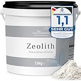 naturetrend TESTURTEIL SEHR GUT 09/23 Zeolith Pulver 1,5kg – Naturrein mit 94% in Premium-Qualität – Extra fein gemahlen, Reines & naturbelassenes Vulkangestein