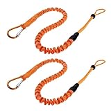 Abcsweet 2 Stück Leichtes Werkzeug Lanyard Tragbares Anti Fall Sicherheitsseil Werkzeugleine Einziehbares Bungee Seil Mit Schloss Karabiner Werkzeug Lanyard Mit Schnallenriemen Verstellbare Länge