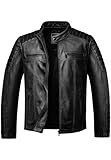 Amaci&Sons Herren Echtleder Jacke Biker Zipper Lederjacke...