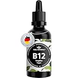 Vitamin B12 Tropfen 50 ml - 500µg pro Tropfen - beide aktive Formen Adeno - & methylcobalamin b12 - Vegan & hochdosiert - Laborgeprüft, ohne Zusätze, in Deutschland produziert