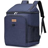 Lifewit 32L, 34 Dosen, isolierte Kühltasche, Große kühlrucksack, auslaufsichere tragbare Lunchtasche, weiche Kühlbox für Outdoor, Picknick, Strand, BBQ, Camping, Reisen, Familie, Dunkelblau