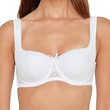 Susa Damen (Push-up) 7592 BH, Halbtransparent, weiß, 85B