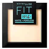 Maybelline New York Puder, Mattierend, porenverfeinernd und langanhaltend, Fit Me! Matte + Poreless, Nr. 105 Natural