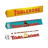 Toblerone 3er MIX - 3x 100g - Milk Chocolate, White Chocolate & Crunchy Almond