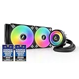 ARCTIC Liquid Freezer III 280 A-RGB - Wasserkühlung PC, AIO CPU Wasserkühler, Intel & AMD, effiziente PWM-gesteuerte Pumpe, Lüfter: 200–1900 RPM, LGA1851 und LGA1700 Contact Frame - Schwarz