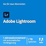 Adobe Lightroom 1 TB | Fotos bearbeiten, organisieren & teilen |Generative KI | Jahresabonnement mit automatischer Verlängerung | PC/Mac