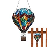 Solare Heißluftballon-Laterne Mit Flammeneffekt,Flackernde Flamme Gartenleuchte | Wetterfeste Dekolampe Zum Aufhängen Für Garten Terrasse Balkon Feste