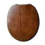 WC-Sitz aus massiver Eiche, mit Absenkautomatik, verstellbares Scharnier, rutschfestes Design, antibakterielle Oberfläche für Hygiene und Haltbarkeit, hochwertiges Badezimmer-Zubehör aus Holz