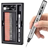 ARROWMAX Mini Gravierstift - Ultimatives kabelloses tragbares Werkzeug für Künstler & Heimwerker - Gravieren Sie 50+ Oberflächen - Anfängerfreundlich - Wiederaufladbar - Kostenlose 30 Bits
