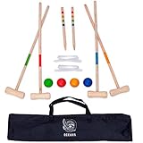 Ocean 5 Krocket Set – Outdoor Croquet Gartenspiel, das...