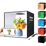 PULUZ 30cm fotobox zum fotografieren Light Box Faltbarer fotostudio lichtbox produktfotografie photobox mit weichem lichttuch & 6 PVC-hintergründen