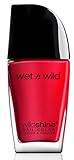 wet n wild, Wild Shine Nail Color, Nagellack ohne Formaldehyd, Toluol und Phthalate, langanhaltende Formel die schnell trocknet, Red Red