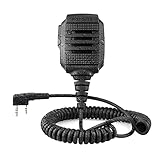 Retevis RS114 Funkgerät Lautsprecher Mikrofon IP54 Wasserdicht 2 Pin Kompatibel mit Walkie Talkie RT24 RT27 RT21 RT81 RT1 Baofeng BF-88E BF-888S UV-5R Tyhbelle Kenwood (1 Stück)