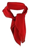 TigerTie Damen Chiffon Nickituch in rot einfarbig unicolor - Halstuch Größe 50 cm x 50 cm