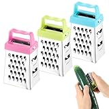 3 Pcs Mini Vierkantreibe,Reibe,Käsereibe,Reibe Edelstahl,Küchenreibe,Reibe Für Gemüse,Vierkantreibe, Multifunktional Für Schokolade Zitrone Muskat Käse, Ingwer, Gemüse