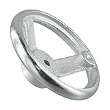 Eawfgtuw Für 3-Speichen-Handrad für Maschinen – Stahl, 3/4/5/6/8/10/12 Zoll Durchmesser, Gusseisen-Industrie-Steuerrad mit gewelltem Rand, für (10,2 cm)