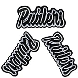 3 Stück Buchstaben Raiders Stickerei Patch Rugby Team Aufbügler Aufnähen Patches für Kleidung Jacke Rucksack Jeans Sport Aufkleber Geschenk 9,5 x 4,3 cm