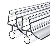 Heilmetz Duschdichtung, 2 x 80cm Ersatzdichtung Duschtür für Duschtür Glasstärken von 7-8mm, Wasserabweiser Duschtür Dichtung oder Duschkabinen-Dichtung für Duschkabine & Glastüren