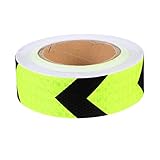 PartyKindom 1 Rolle Reflektierendes Vorsichtband Industrielles Warnklebeband Warnband Mit Hoher Sichtbarkeit Geiles Rot-gelbes Reflektorband Autositzgurt Pvc Auffallend Fluoreszenz