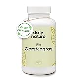 dailynature Bio Gerstengras Kapseln hochdosiert 1500 mg pro Tag | 180 Kapseln für 2 Monate Vorrat | Made in Germany - HACCP zertifiziert | biologisch abbaubare Verpackung