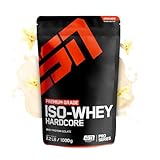 ESN IsoWhey Hardcore Proteinpulver, Vanilla (Classic), 1 kg, Bis zu 26 g Protein pro Portion, geprüfte Qualität - made in Germany