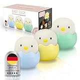 MegaLight LED Nachtlicht Kinder | Nachtlicht Baby ohne verschluckbare Kleinteile | Stilllicht dimmbar Touch | Nachtlampe USB Aufladung | Baby Eggy